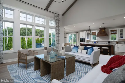 a living room with furniture and a couch