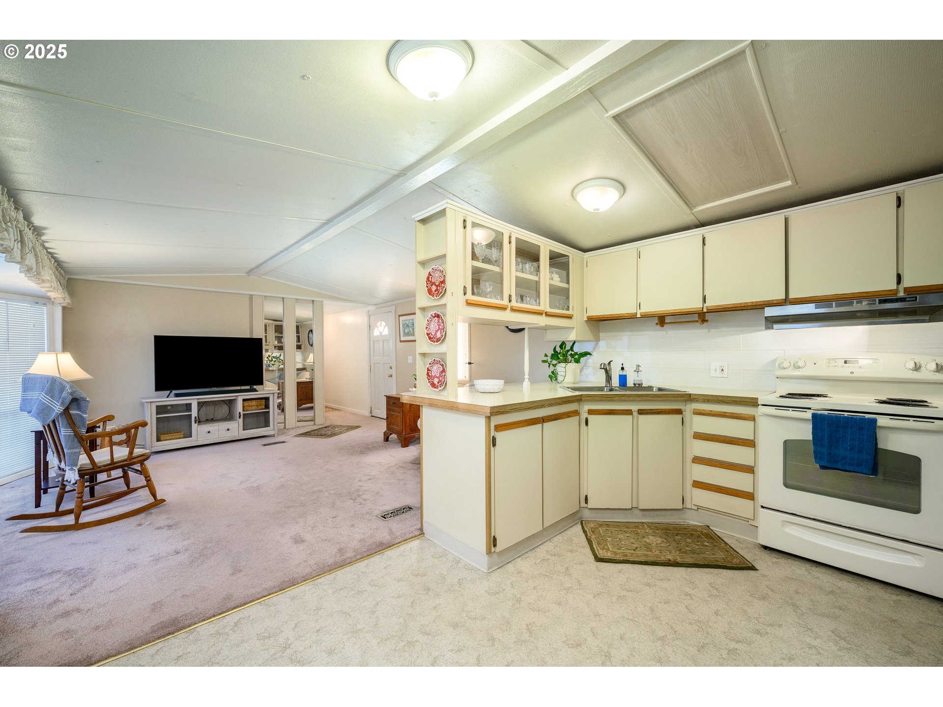 2902 East 2nd Street, Unit 108 Newberg, OR 97132 - Photo 18 of 38 a kitchen with sink cabinets and flat screen tv