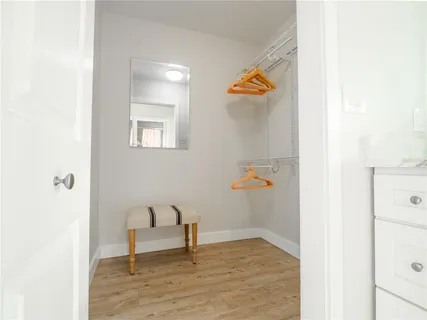 a view of street with tall buildings