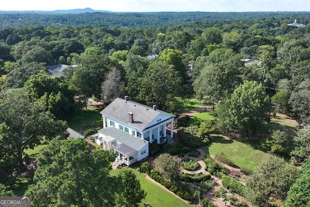 an aerial view of multiple house