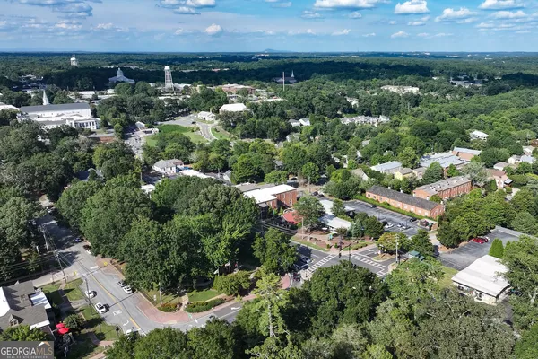 an aerial view of multiple house