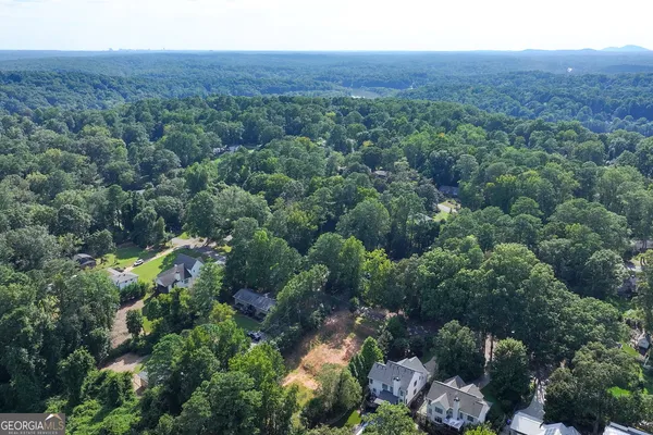 an aerial view of multiple house