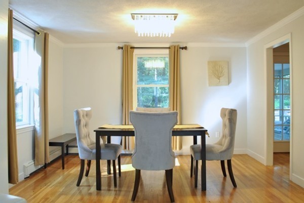 54 Judy Farm Road Carlisle, MA 01741 - Photo 6 of 17 a view of a dining room with furniture and wooden floor