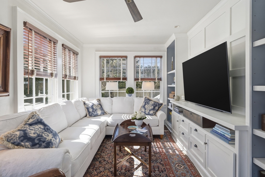 16 Pickwick Road Marblehead, MA 01945 - Photo 14 of 30 a living room with furniture and a flat screen tv