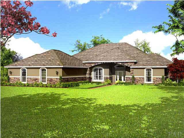 6640 Codell Street Navarre, FL 32566 - Photo 1 of 22 THE PICTURE OF THIS HOME IS AN ARTIST RENDERING. LANDSCAPING ON RENDERING IS SHOWN FOR DISPLAY ONLY. THIS HOME HAS 2 X 6 FRAMING, HURRICANE RODS, DIMENSIONAL SHINGLES, PRE-WIRED FOR WHOLE HOUSE STANDBY, AND 2 HVAC SYSTEMS.