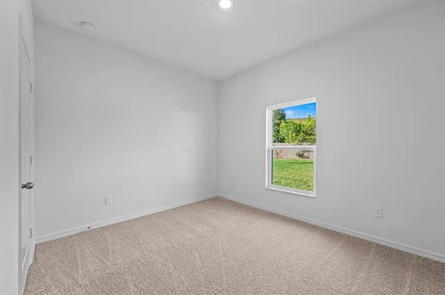 an empty room with a window