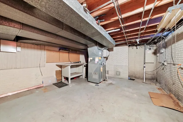 a view of a storage room with an empty space