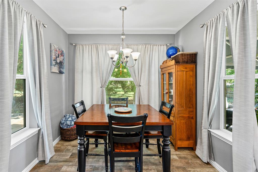 905 Poe Street Azle, TX 76020 - Photo 16 of 30 a view of a dining room with furniture and window