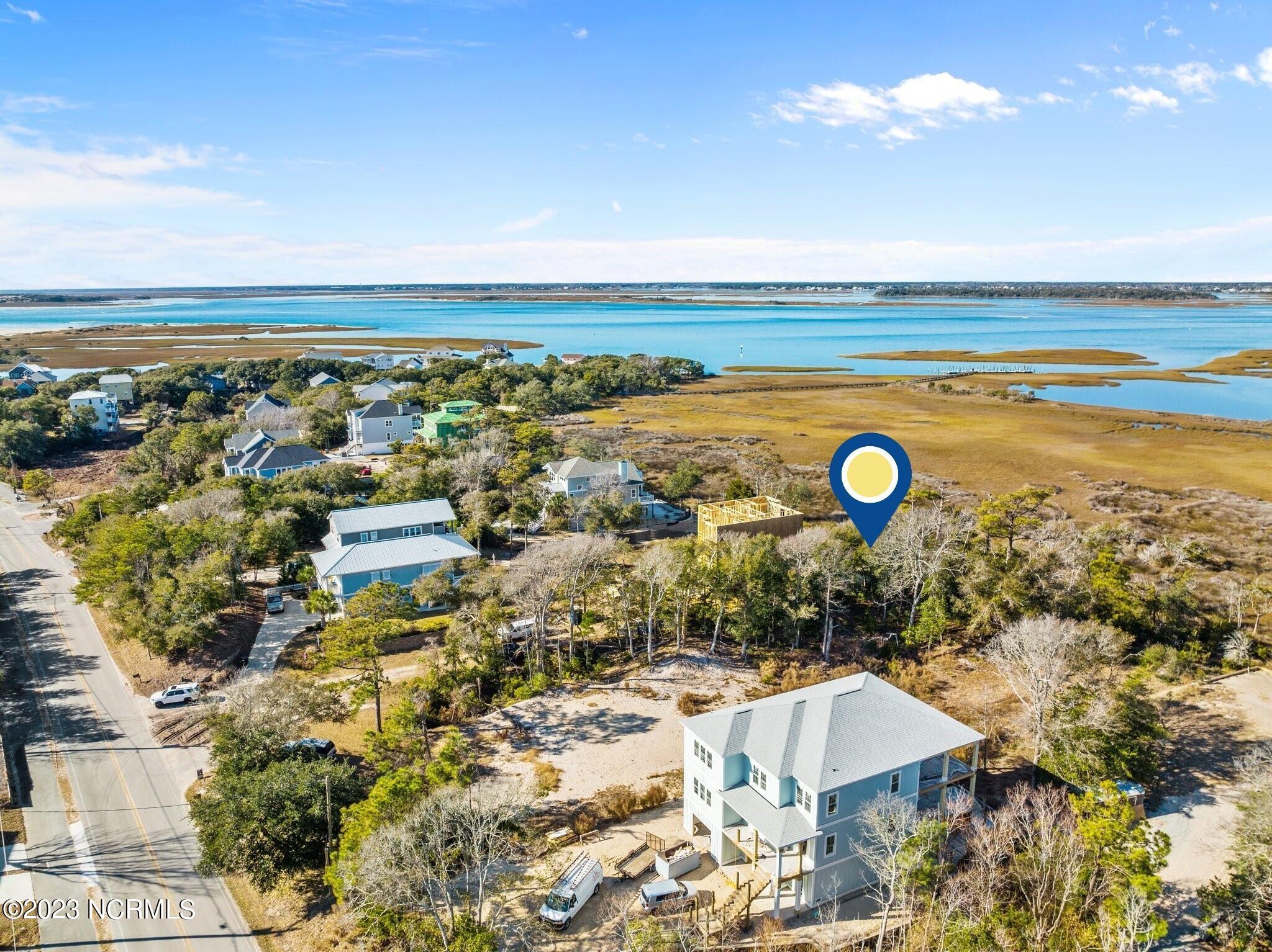 10512 Coast Guard Road Emerald Isle, NC 28594 - Photo 23 of 25 West Sound Facing Aerial 3