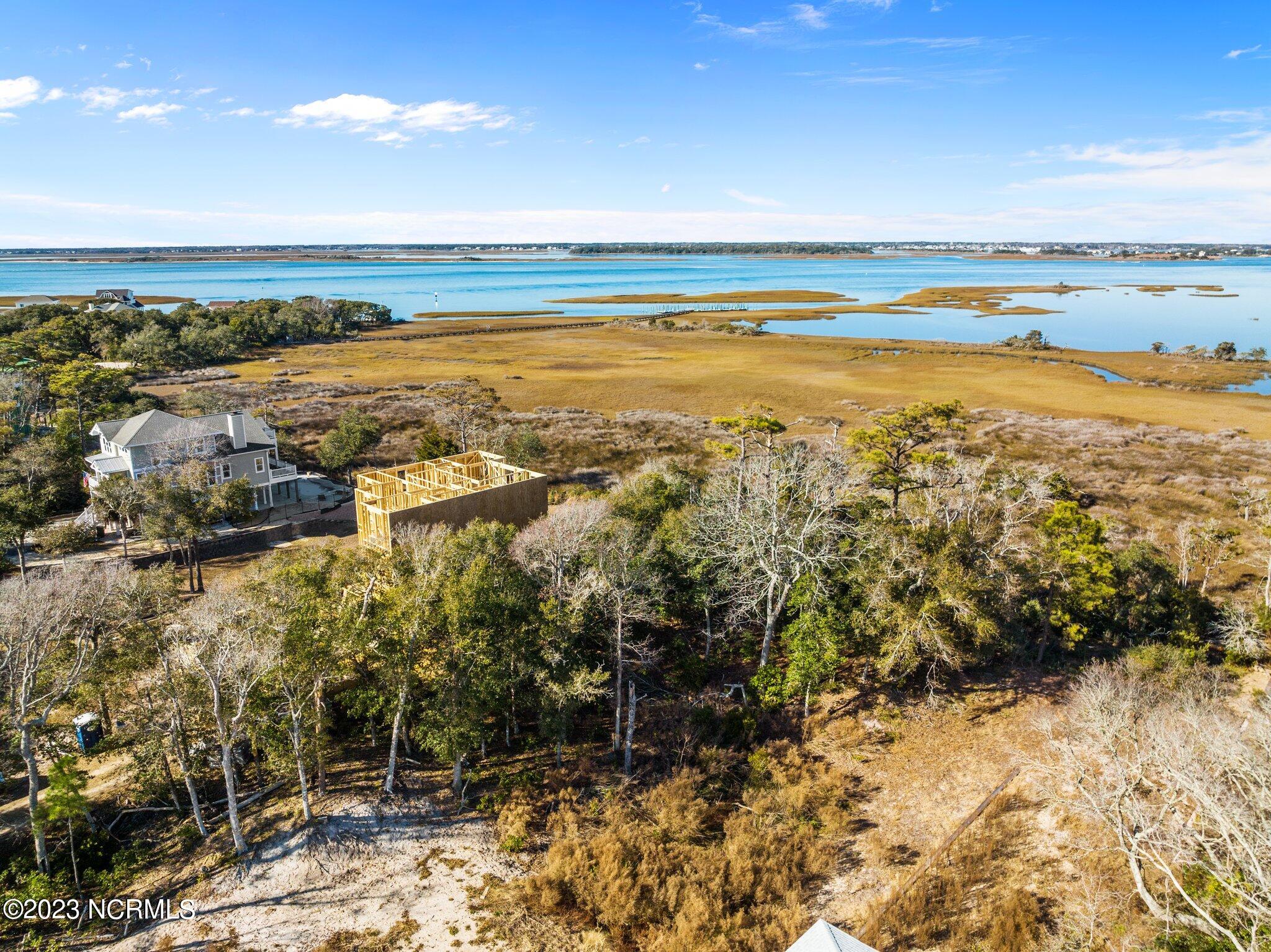 10512 Coast Guard Road Emerald Isle, NC 28594 - Photo 7 of 25 West Sound Facing Aerial