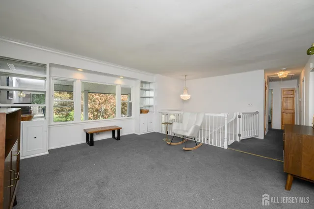 a view of work space with windows