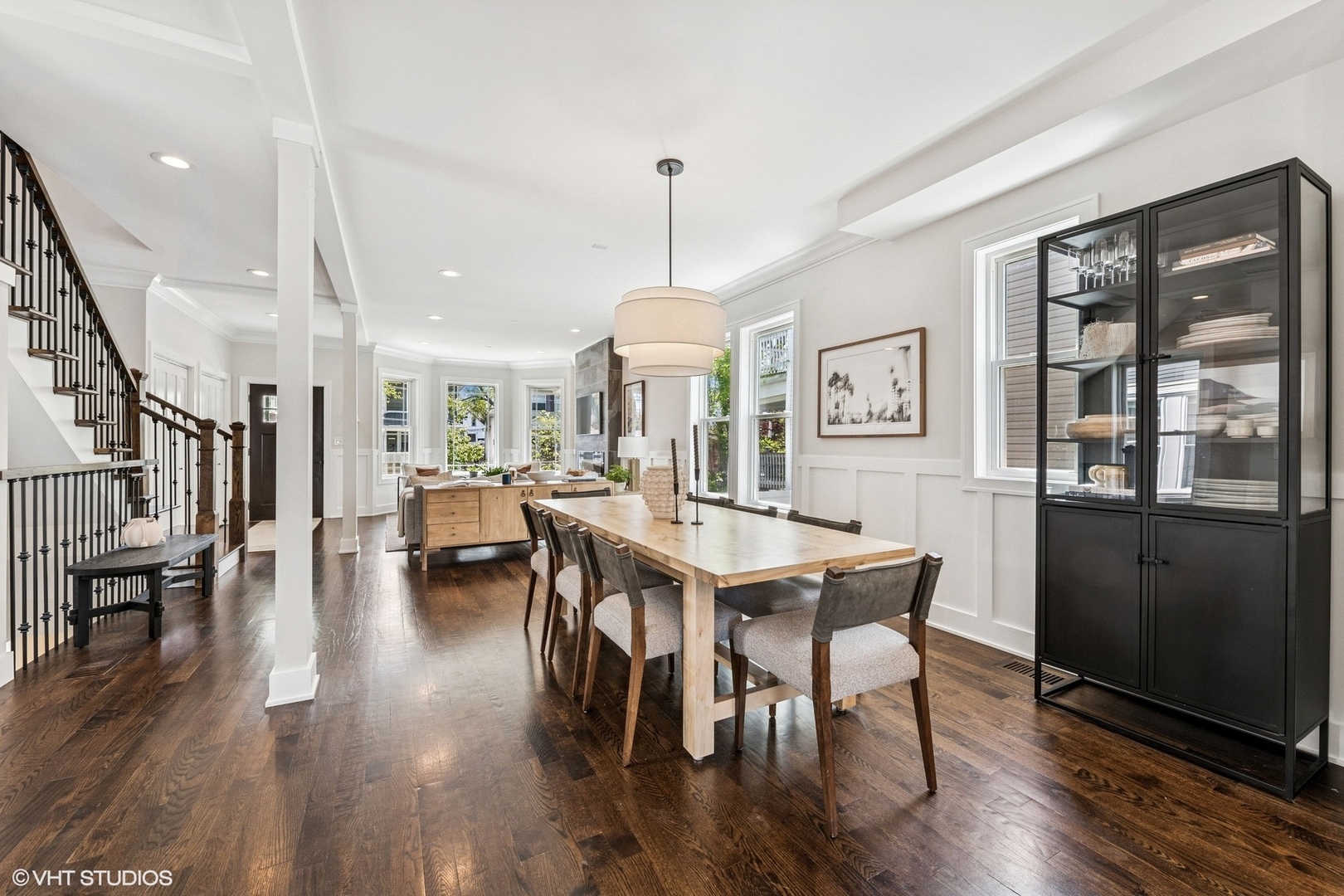 4328 North Ridgeway Avenue Chicago, IL 60618 - Photo 7 of 32 a view of a dining room with furniture window and wooden floor
