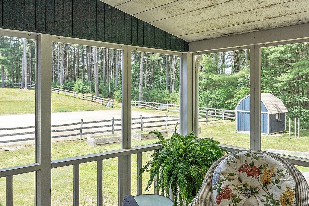 92 Sampson Road Bolton, MA 01740 - Photo 17 of 42 a view of a porch and garden