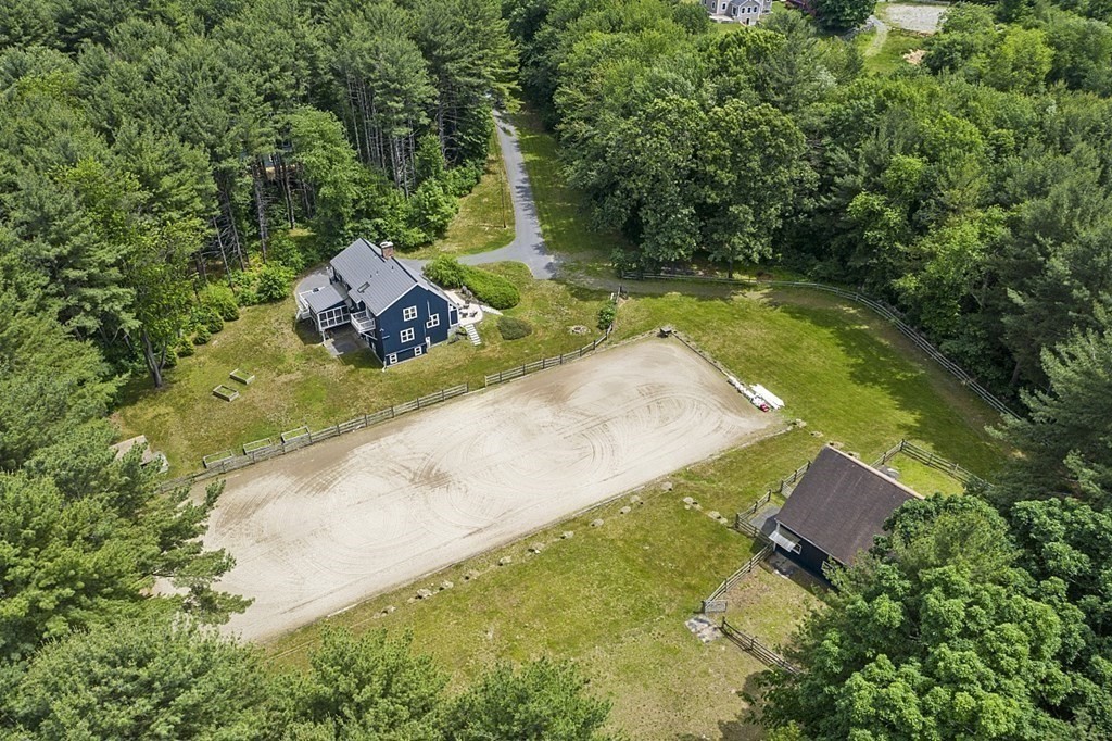 92 Sampson Road Bolton, MA 01740 - Photo 36 of 42 an aerial view of a house with a yard and a large tree