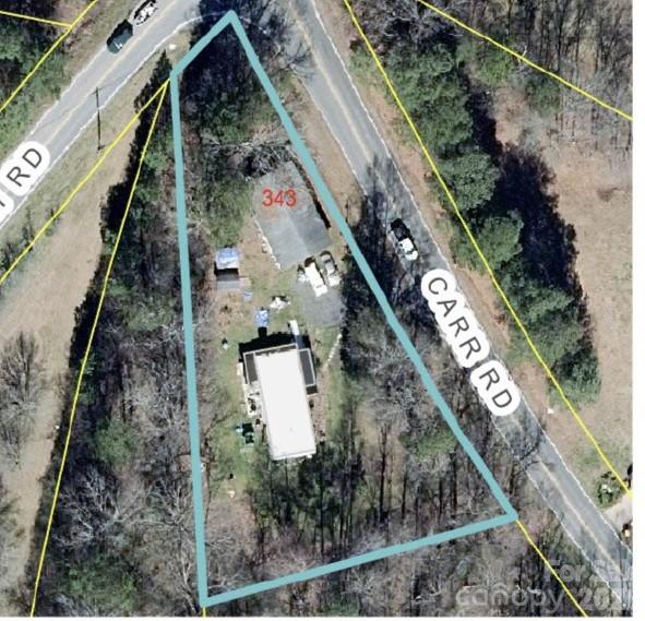 a aerial view of a house