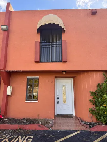 a view of a building with entryway