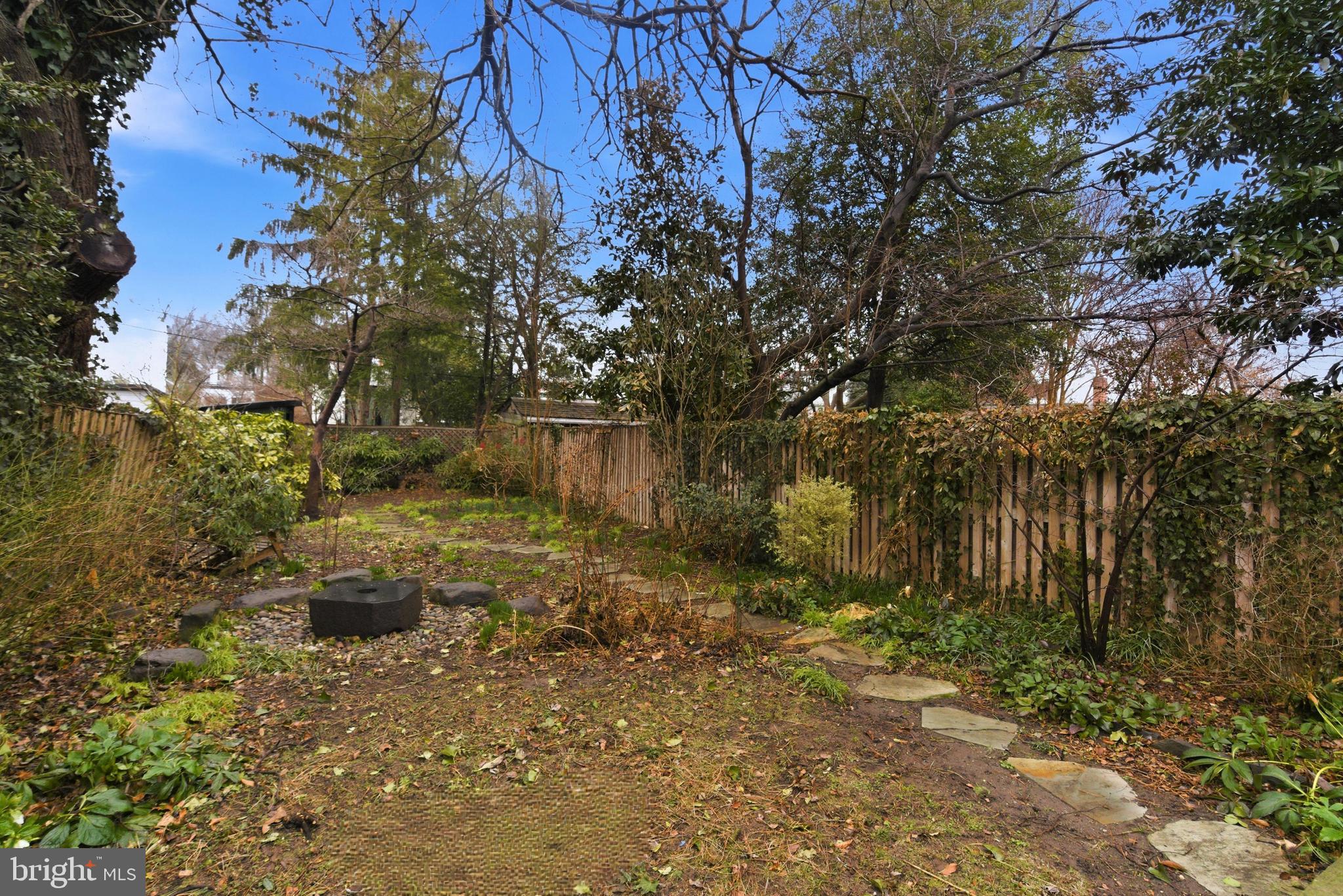 2719 Dumbarton Street Northwest Washington, DC 20007 - Photo 23 of 32 a backyard of a house with lots of green space