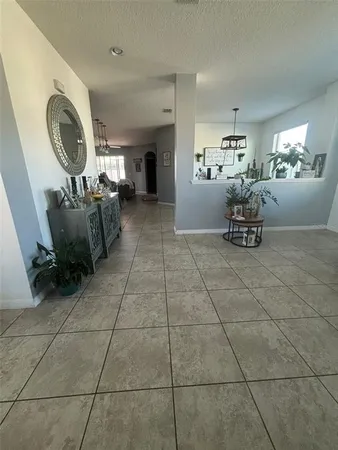 a living room with furniture a window and a potted plant