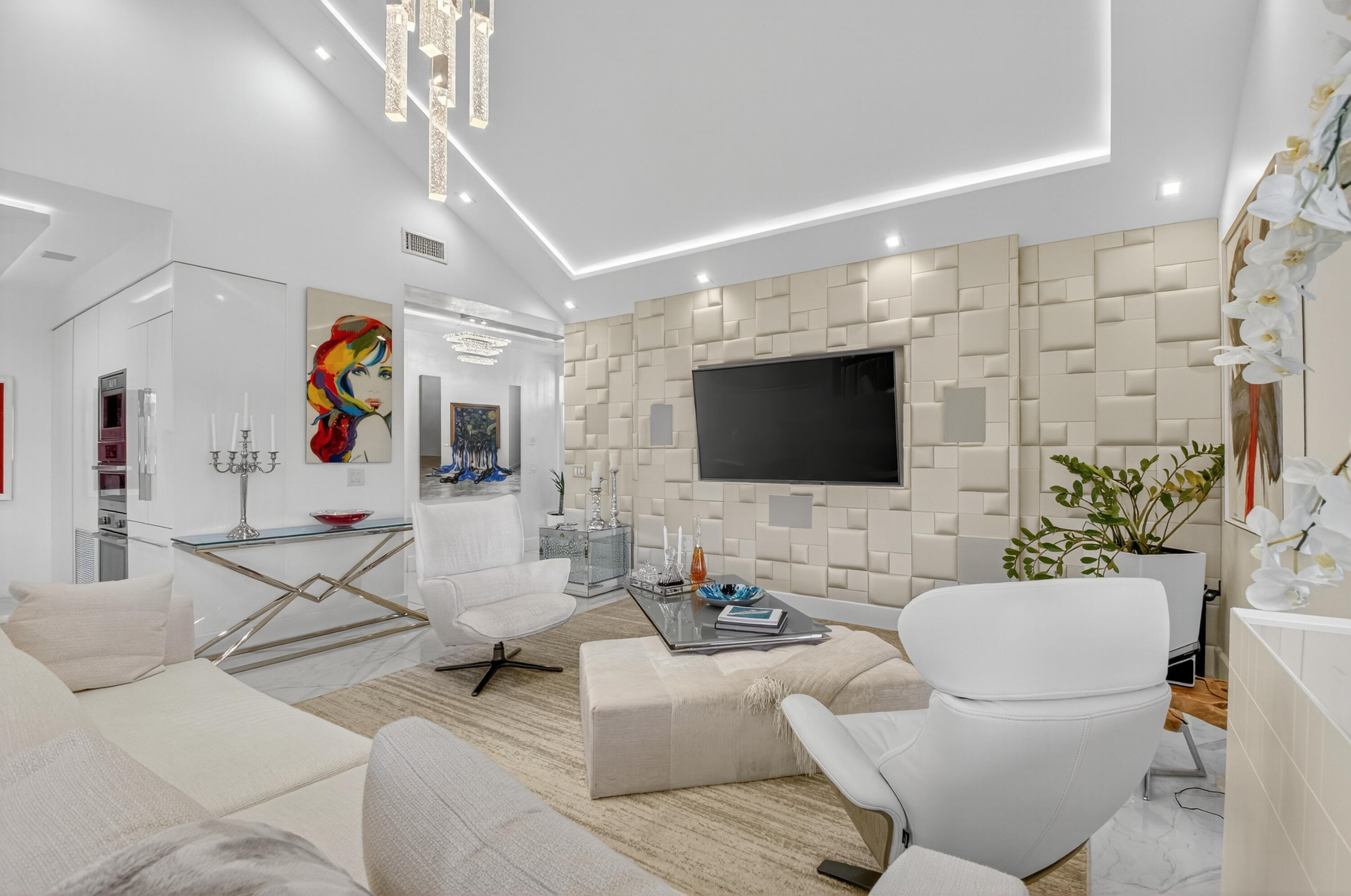 19297 Sabal Lake Drive, Unit 5072 Boca Raton, FL 33434 - Photo 8 of 59 a living room with furniture and a flat screen tv