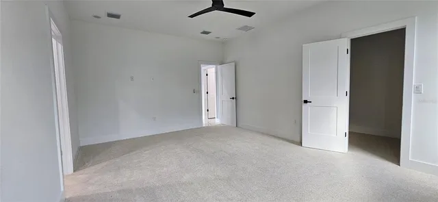 a view of a lake from a yard