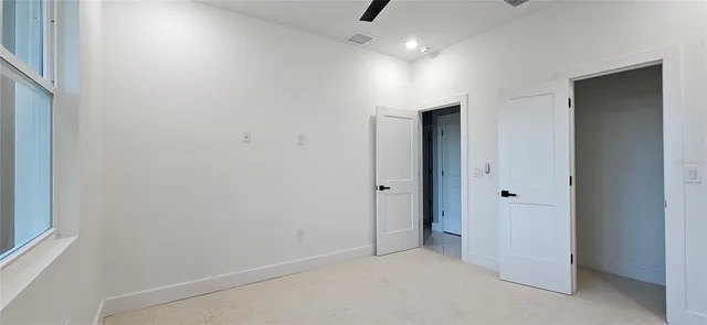 an empty room with a window