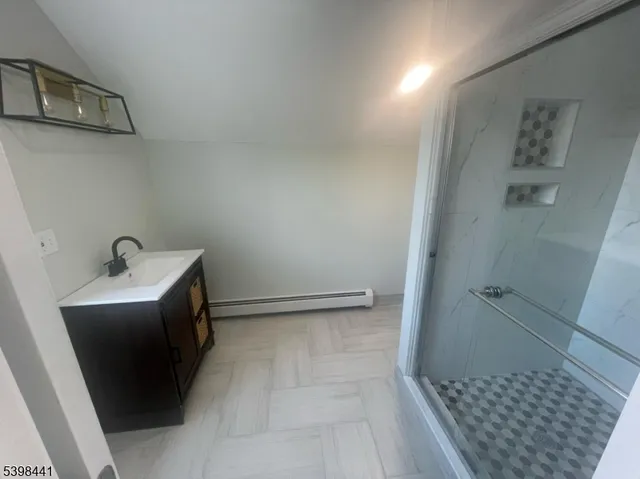 a bathroom with a sink and a tub