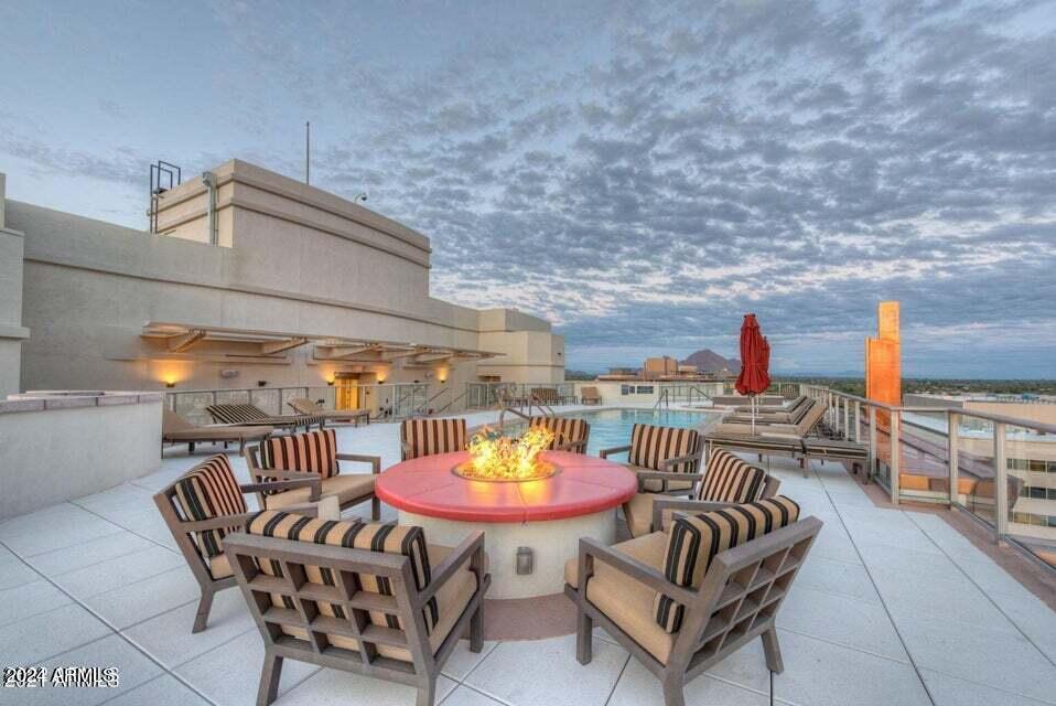 2211 East Camelback Road, Unit 301 Phoenix, AZ 85016 - Photo 44 of 51 Rooftop Gas Firepit