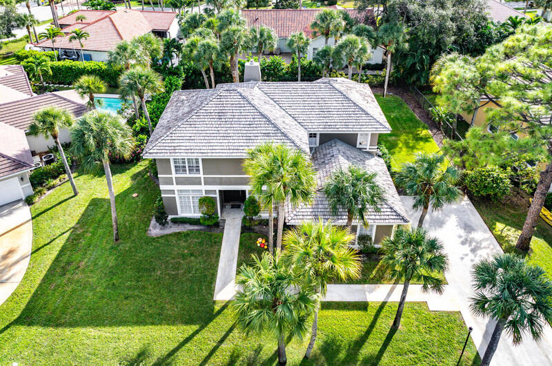 2620 Windham Court Delray Beach, FL 33445 - Photo 47 of 58 an aerial view of a house with garden space and a patio