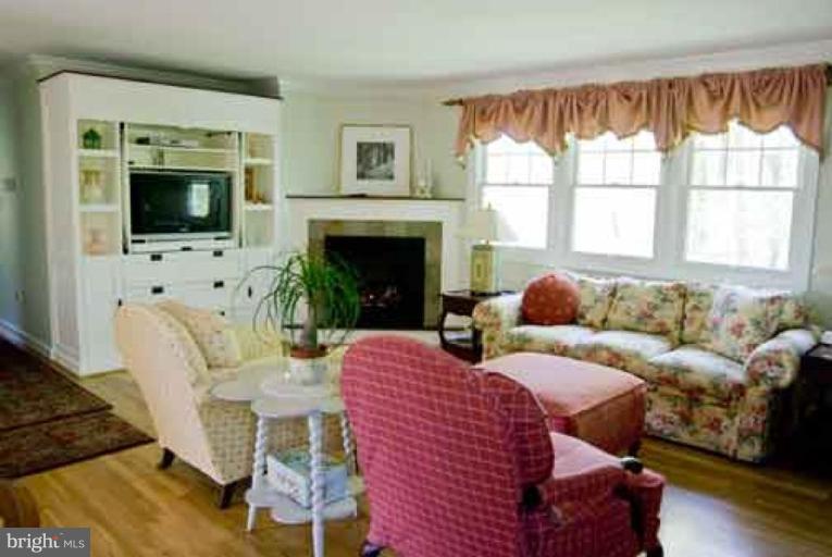 5358 Guinea Road Fairfax, VA 22032 - Photo 4 of 25 LR showing FP and built-in entertainment cabinet