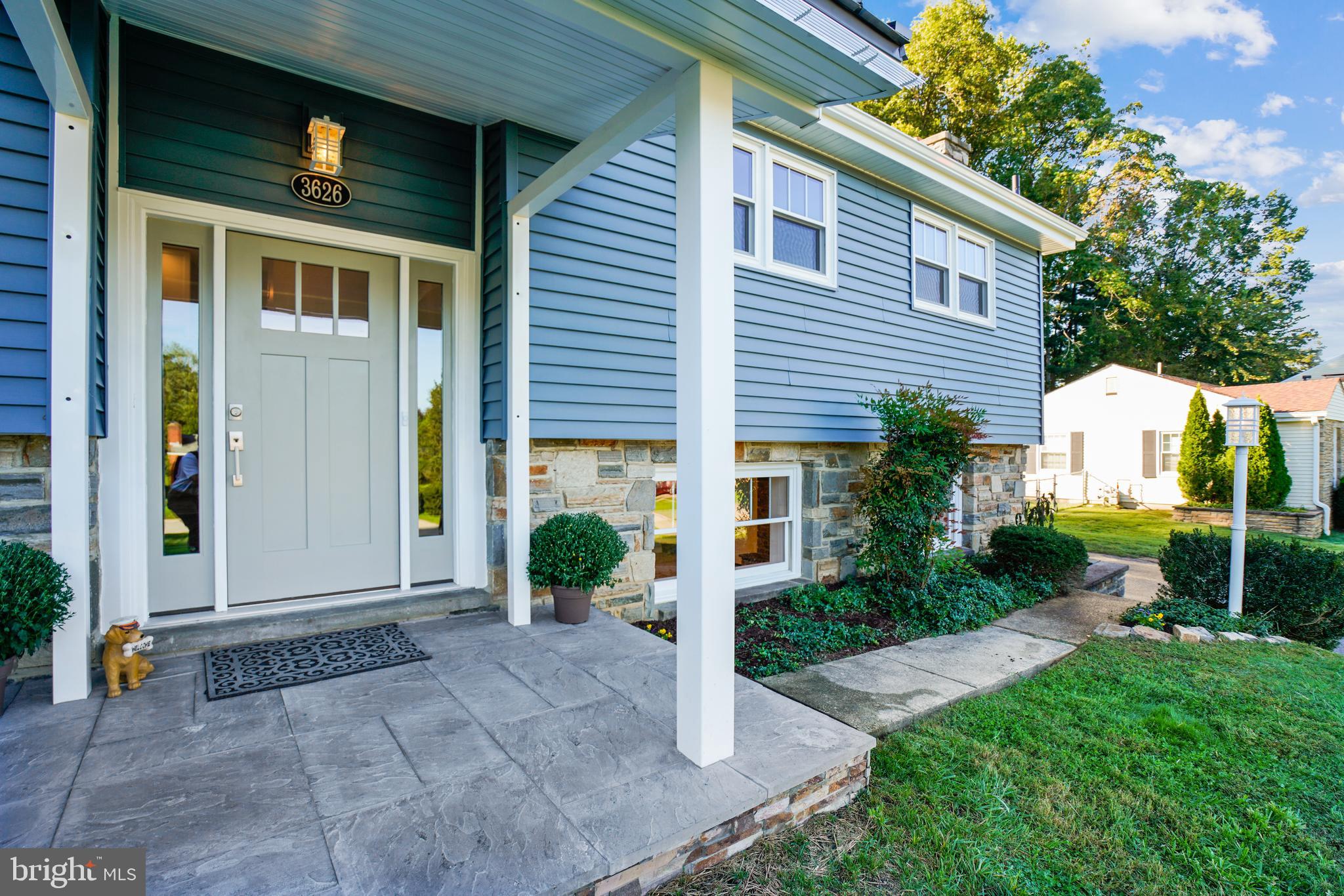 3626 Valley Road Ellicott City, MD 21042 - Photo 36 of 37 Entry Portico w/upgraded Door, Sidelights, Pavers.