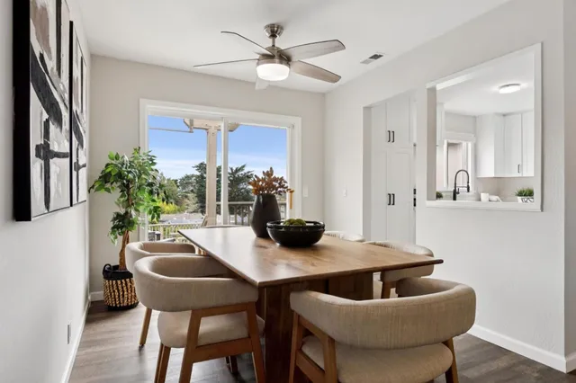 a kitchen with cabinets and appliances