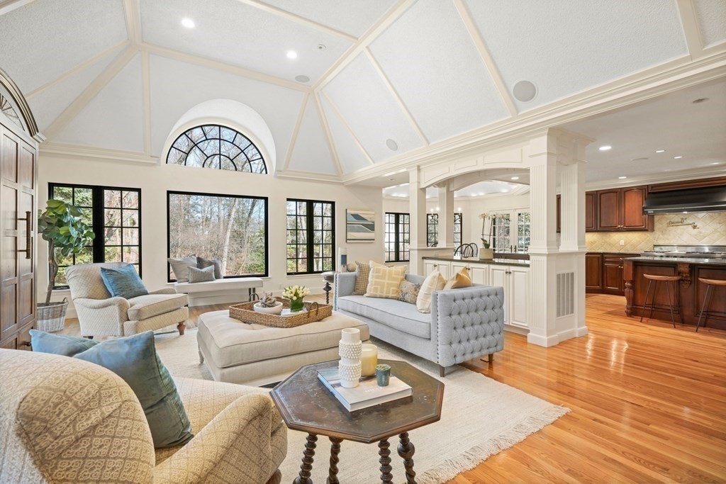 77 Woodcliff Road Wellesley, MA 02481 - Photo 13 of 42 a living room with furniture and a large window