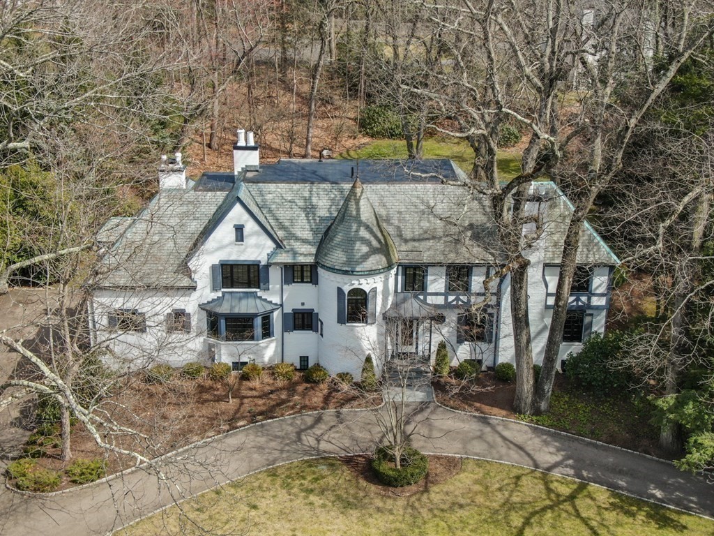 77 Woodcliff Road Wellesley, MA 02481 - Photo 42 of 42 an aerial view of a house with a yard