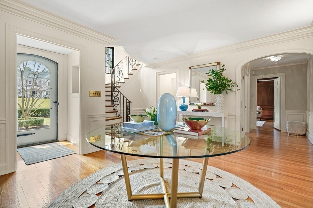 77 Woodcliff Road Wellesley, MA 02481 - Photo 6 of 42 a dining room with furniture and wooden floor