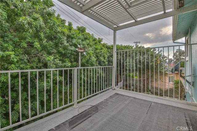 a view of a balcony
