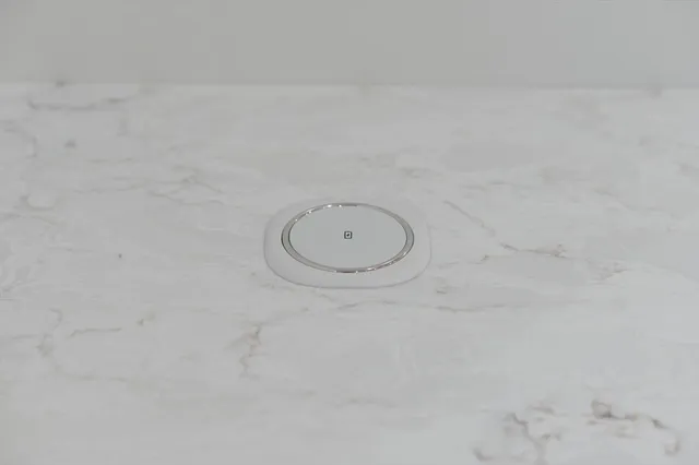 a bathroom with a white shower