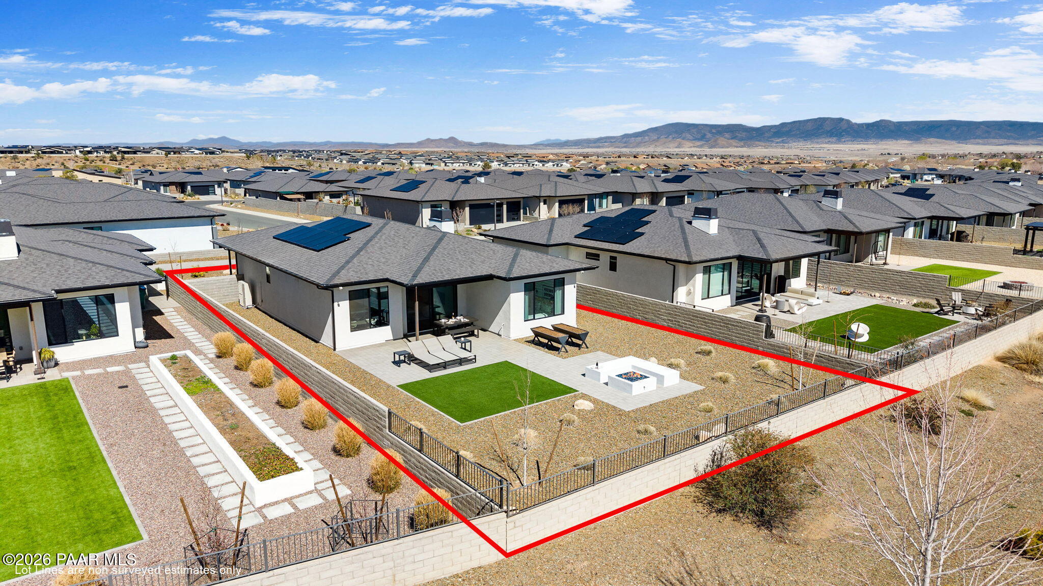 5994 East Killen Loop Prescott Valley, AZ 86314 - Photo 22 of 119 32-Aerial Back (3) Lot Lines