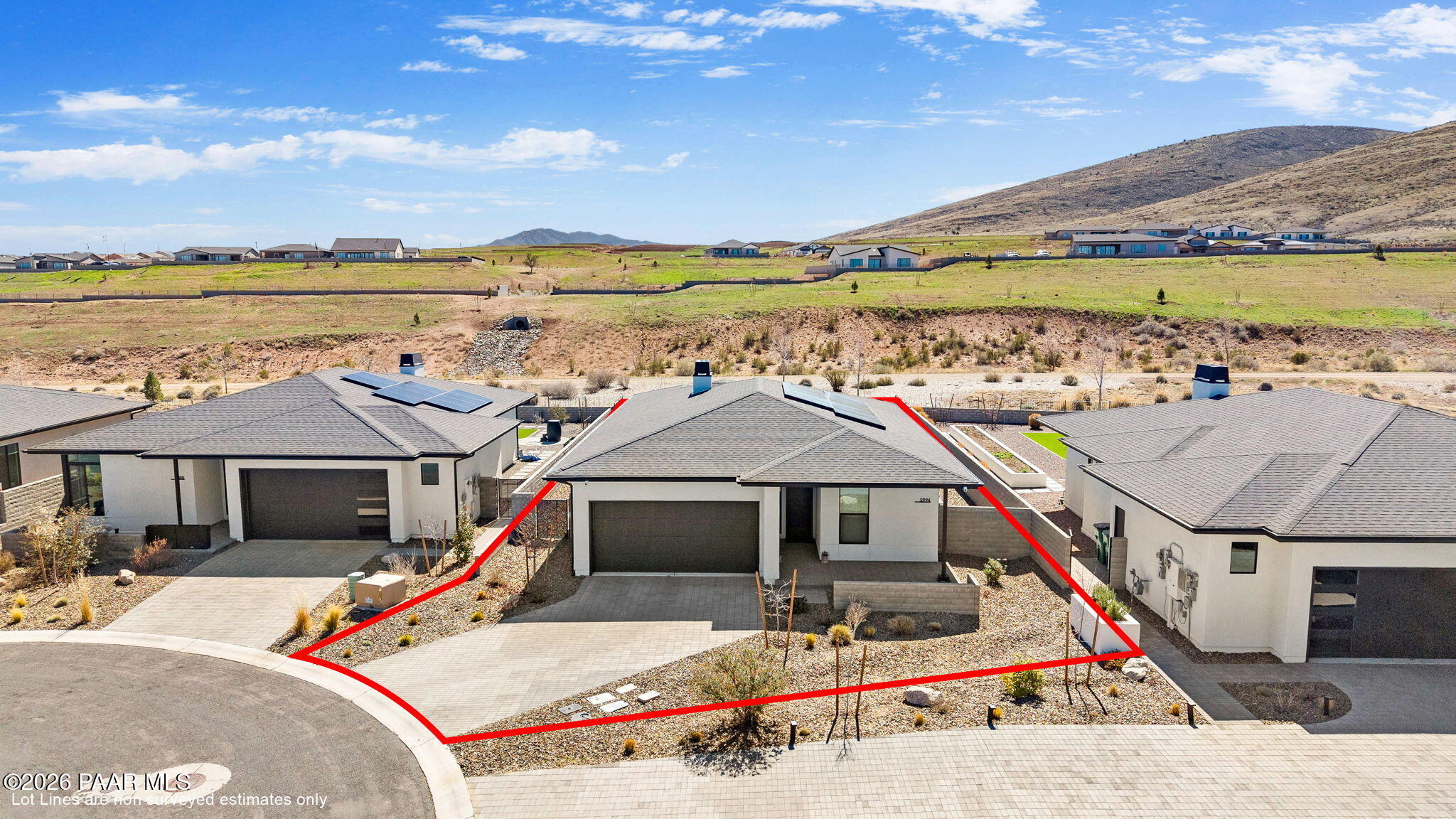 5994 East Killen Loop Prescott Valley, AZ 86314 - Photo 29 of 119 a view of a house with outdoor space and ocean view