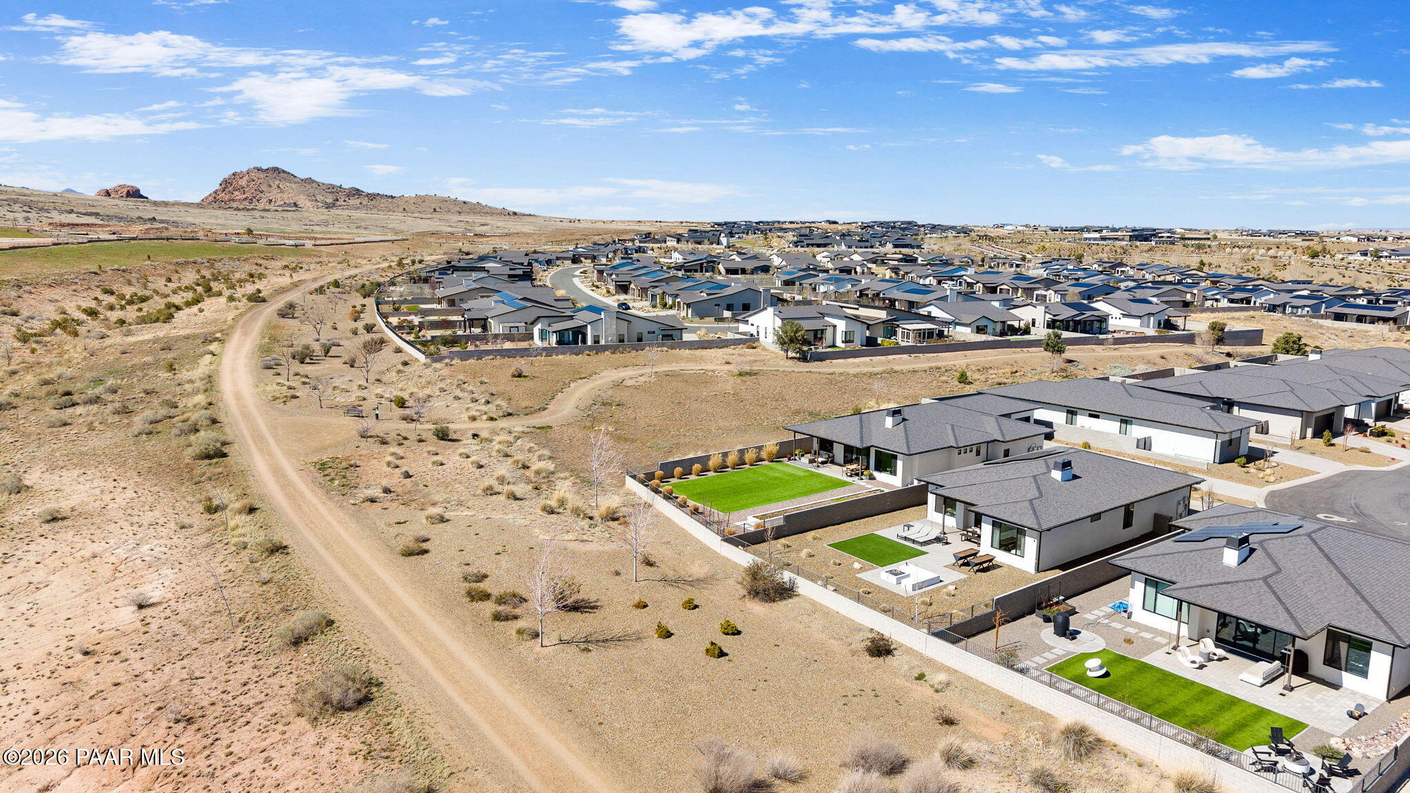 5994 East Killen Loop Prescott Valley, AZ 86314 - Photo 34 of 119 an aerial view of residential houses with outdoor space