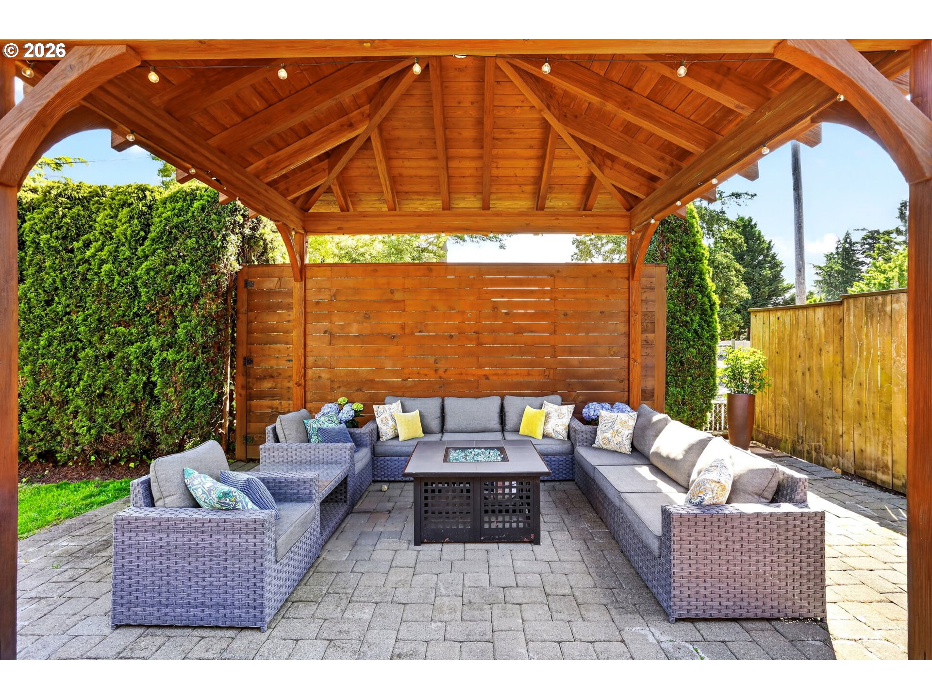 1776 Southeast 114th Place Portland, OR 97216 - Photo 42 of 47 a outdoor living space with furniture and umbrella