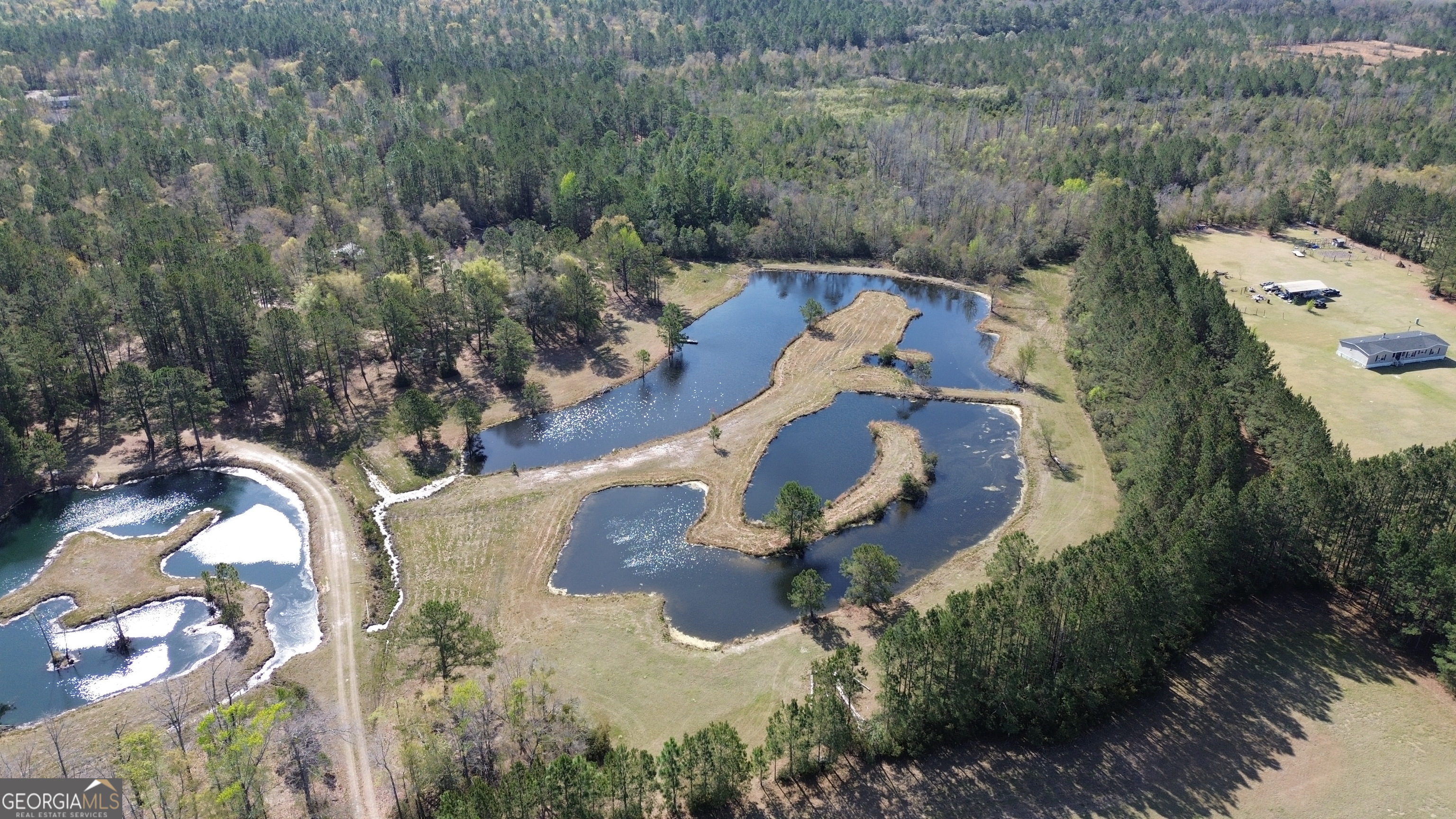680 Porter's Landing Road Clyo, GA 31303 - Photo 36 of 50 an aerial view of a house with a swimming pool