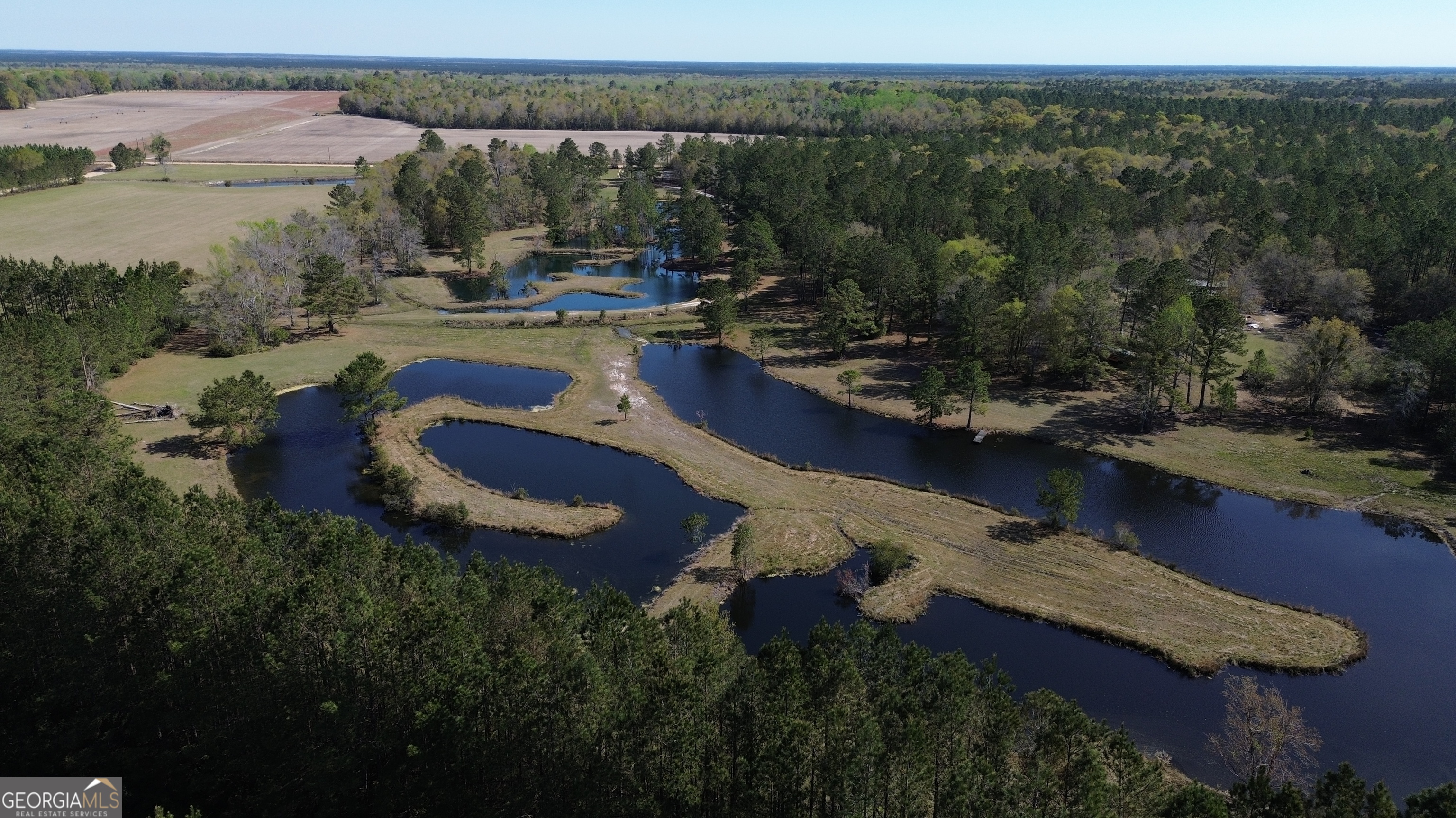 680 Porter's Landing Road Clyo, GA 31303 - Photo 49 of 50 an aerial view of a house with lake view