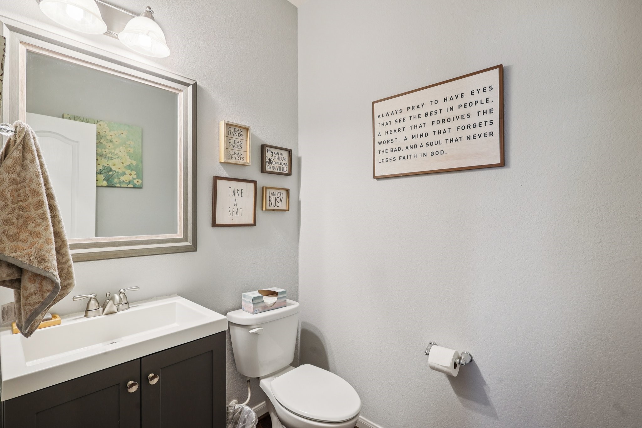 3663 Cottage Pines Lane Spring, TX 77386 - Photo 14 of 47 a bathroom with a toilet sink and mirror