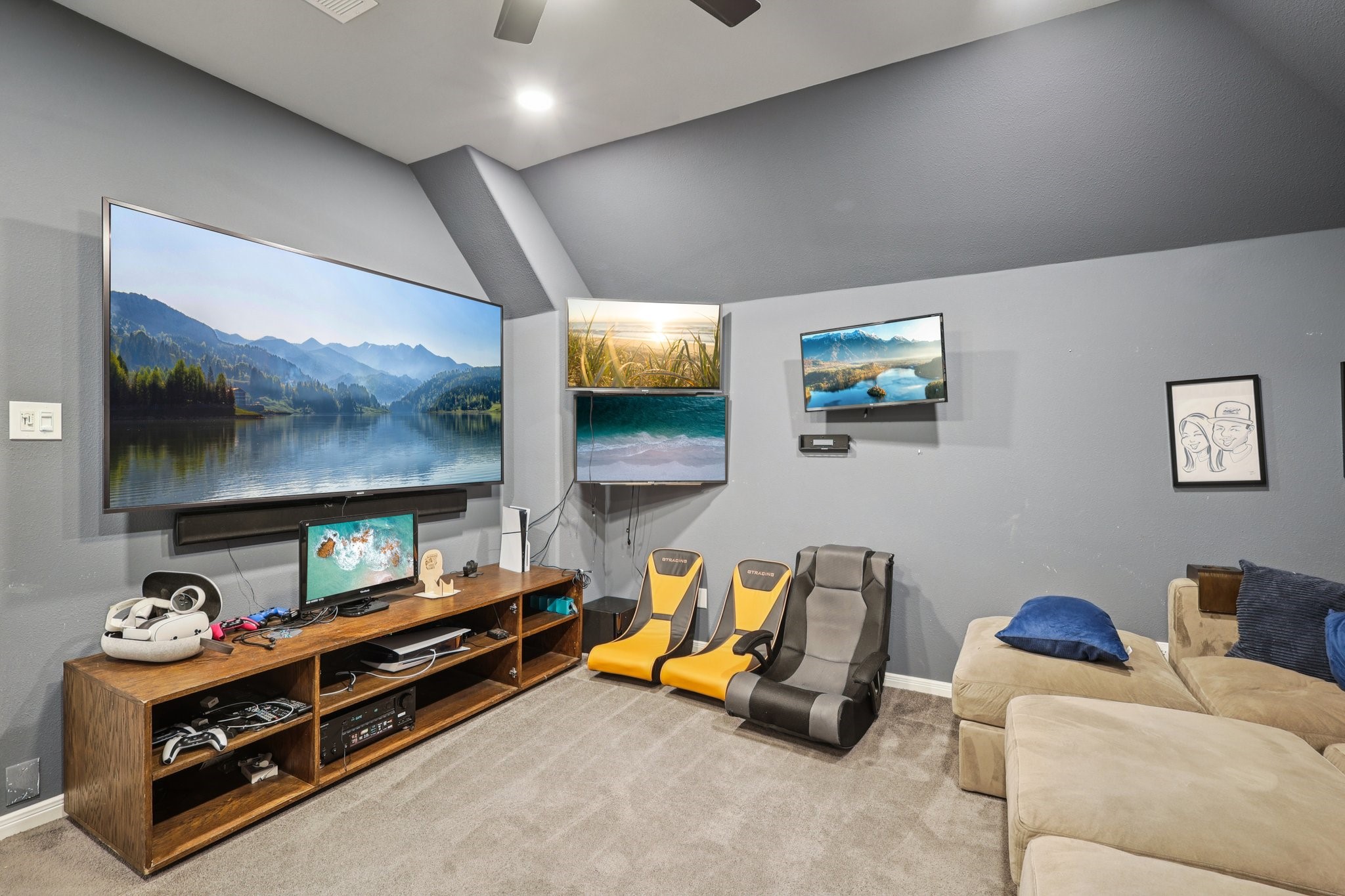 3663 Cottage Pines Lane Spring, TX 77386 - Photo 36 of 47 a living room with furniture and a flat screen tv