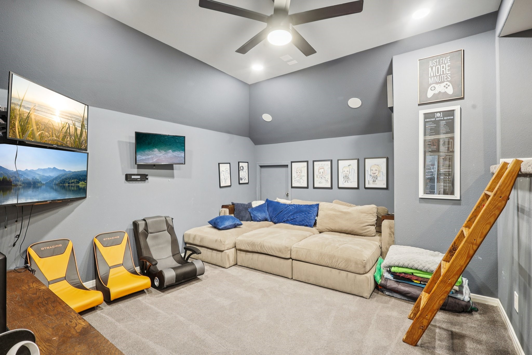 3663 Cottage Pines Lane Spring, TX 77386 - Photo 37 of 47 a living room with furniture and a flat screen tv