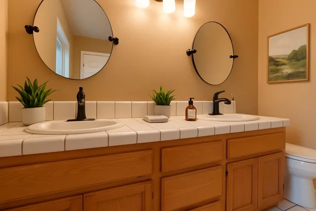 a bedroom with a bed table chair and a window