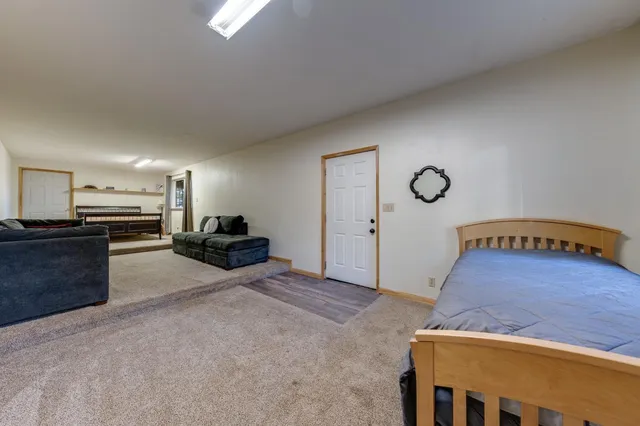 a living room with furniture and a couch