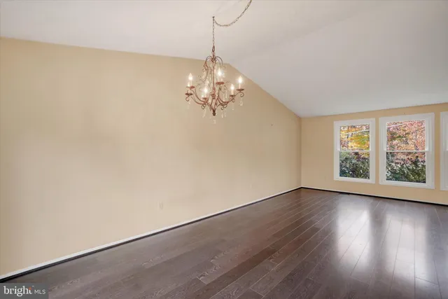 a view of livingroom with hardwood floor and window