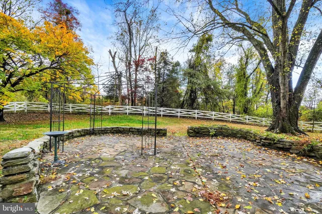 a view of a park with a slide
