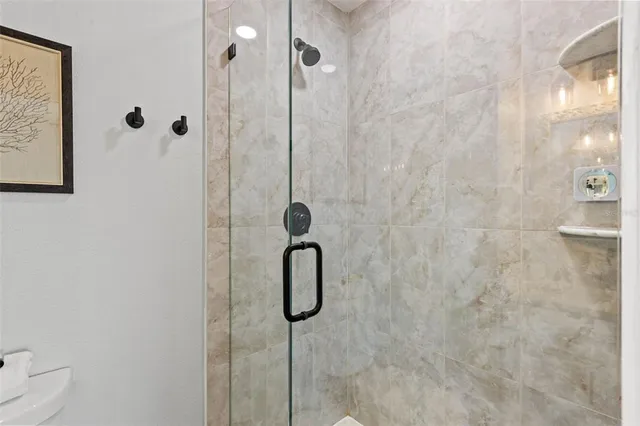 a view of balcony with furniture